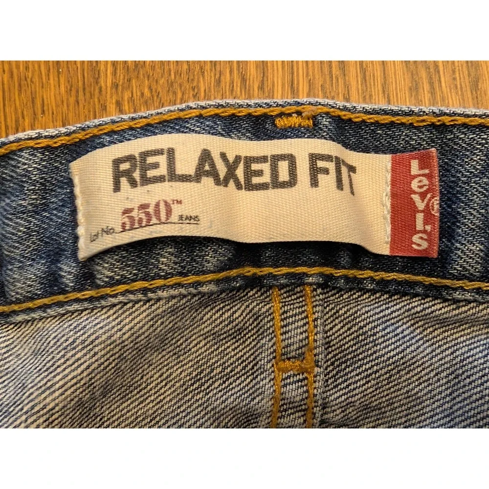 Levi's 550 Relaxed Fit Denim Dark Blue Jeans Pants Men's 42